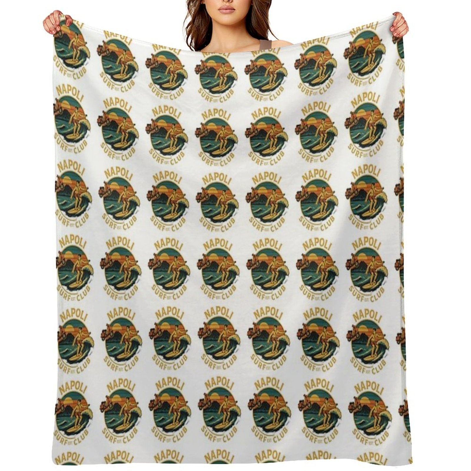 NAPOLI SURF CLUB All-season Throw Blanket