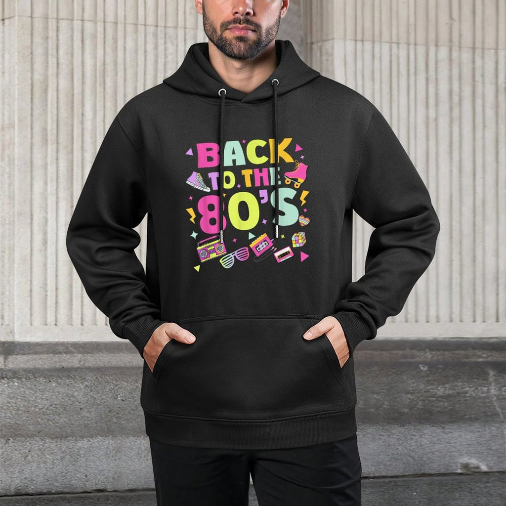 Back To 80s 1980s Vintage Retro Cool Eighties Costume Party Moisture-Wicking Hoodie