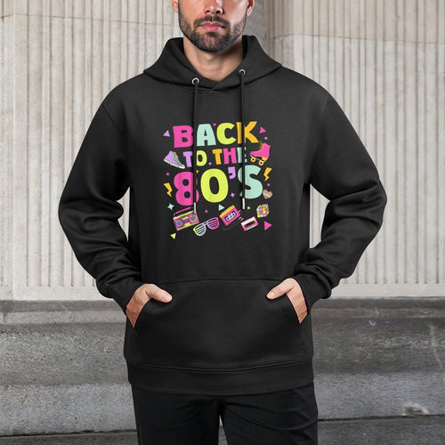 Back To 80s 1980s Vintage Retro Cool Eighties Costume Party Moisture-Wicking Hoodie