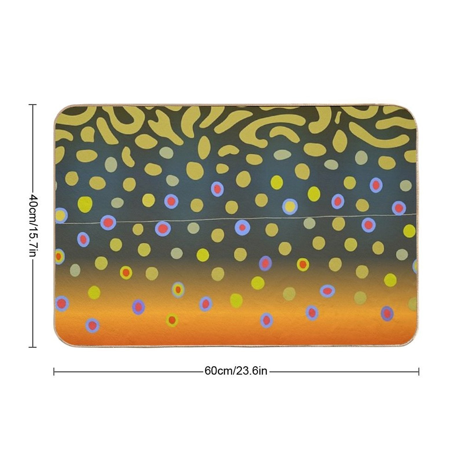 Brook Trout Skin  Anti-Trip Bath Mat