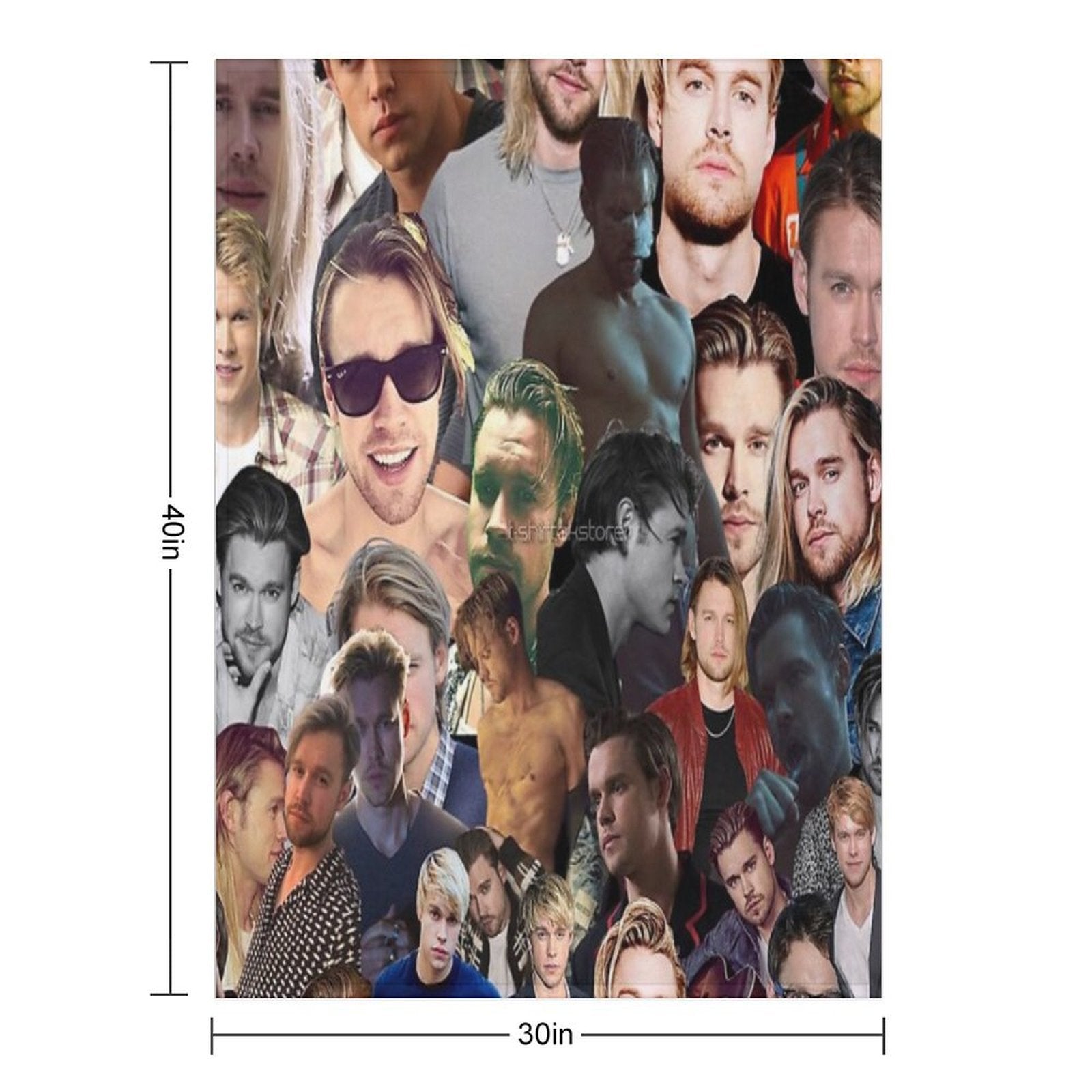 Chord Overstreet Photo Collage Easy Care Throw Blanket