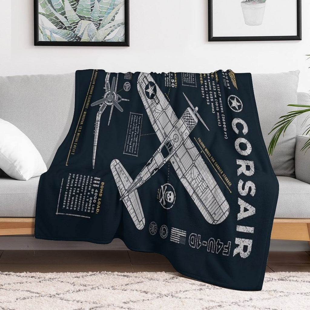 F4U Corsair Easy Care Throw Blanket