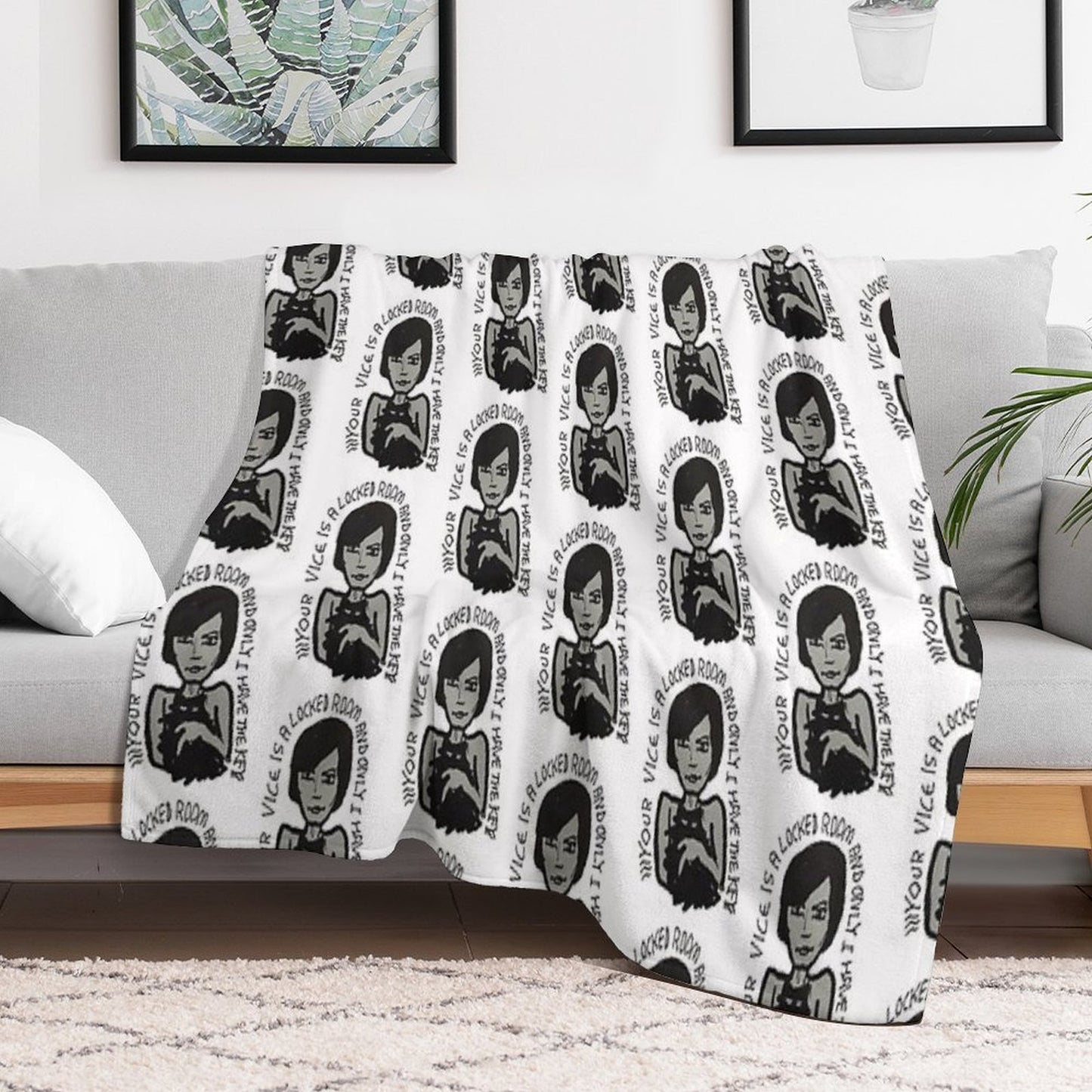 YOUR VICE IS A LOCKED ROOM AND ONLY I HAVE THE KEY Premium Throw Blanket