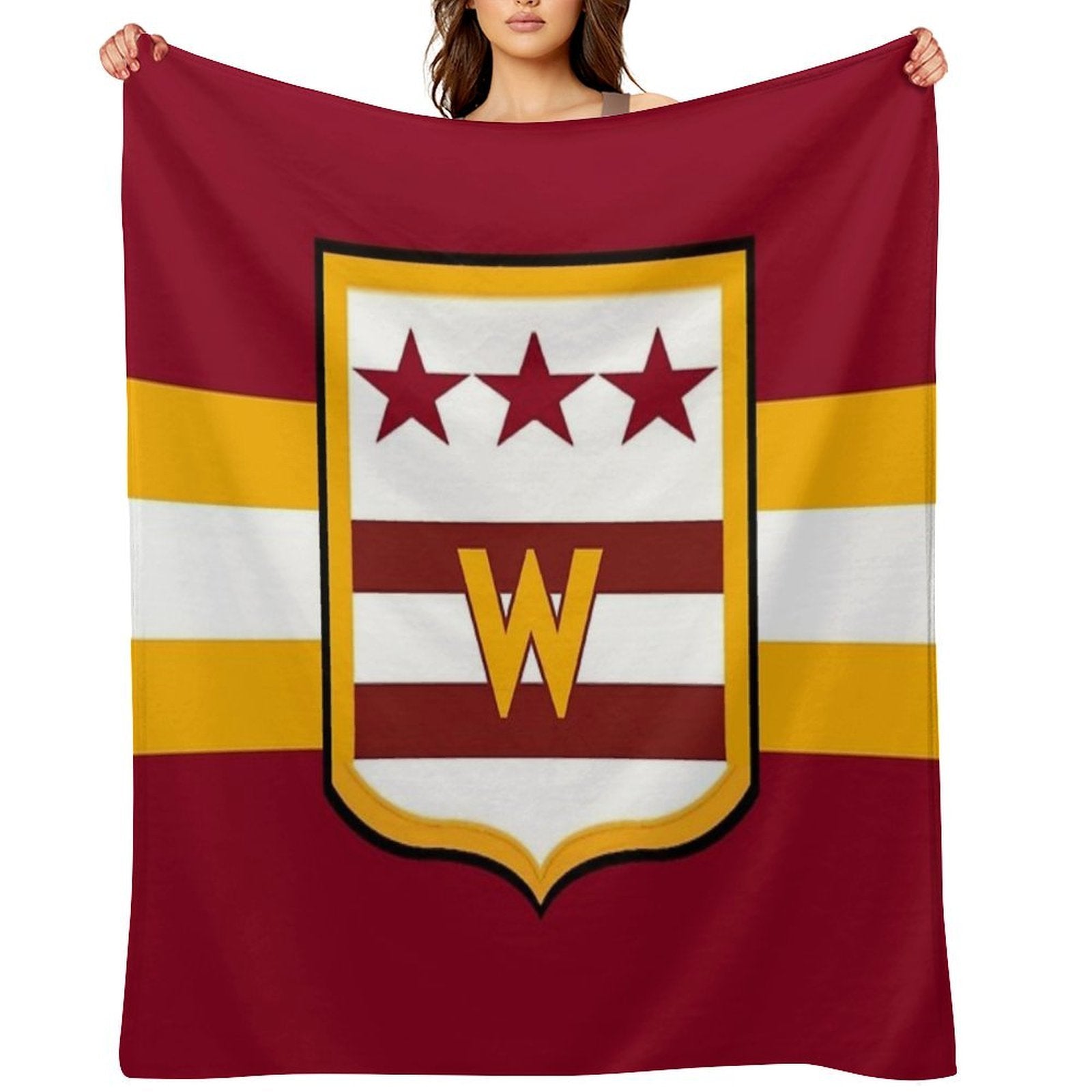 Washington D.C. Commander Football Easy Care Throw Blanket
