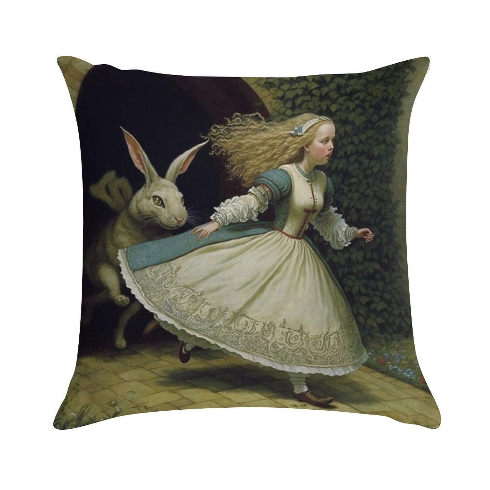 Alice - Alice in Wonderland Collection Soft Skin-Friendly Throw Pillow