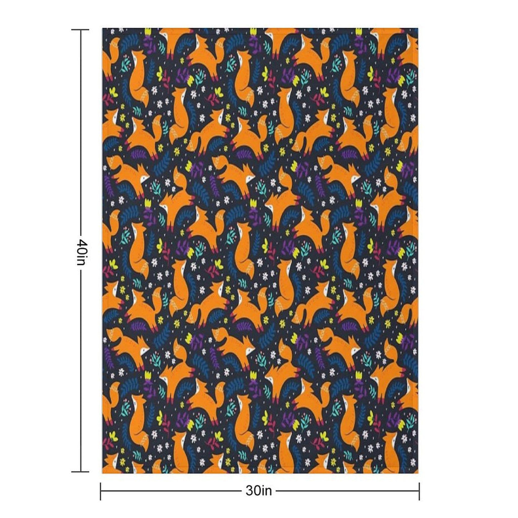 Frolicking Foxes Versatility Throw Blanket