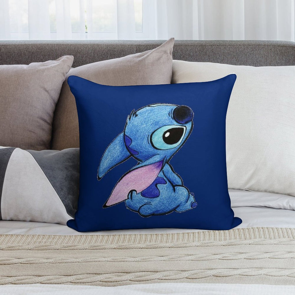 Cute Stitch ! Soft Reinforced Edging Throw Pillow