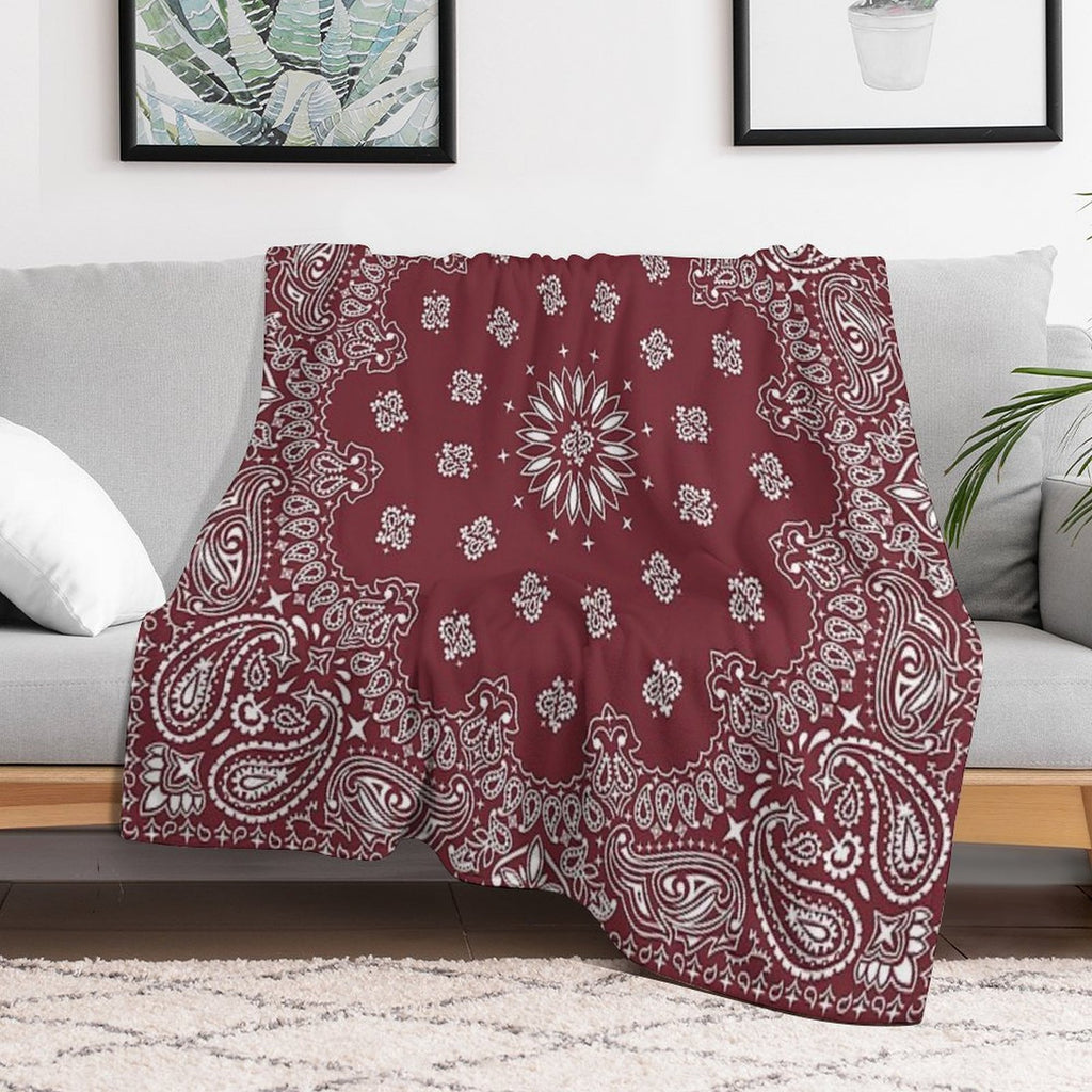 Bandana - Hippie Style Plush Throw Blanket