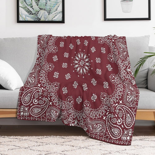 Bandana - Hippie Style Plush Throw Blanket