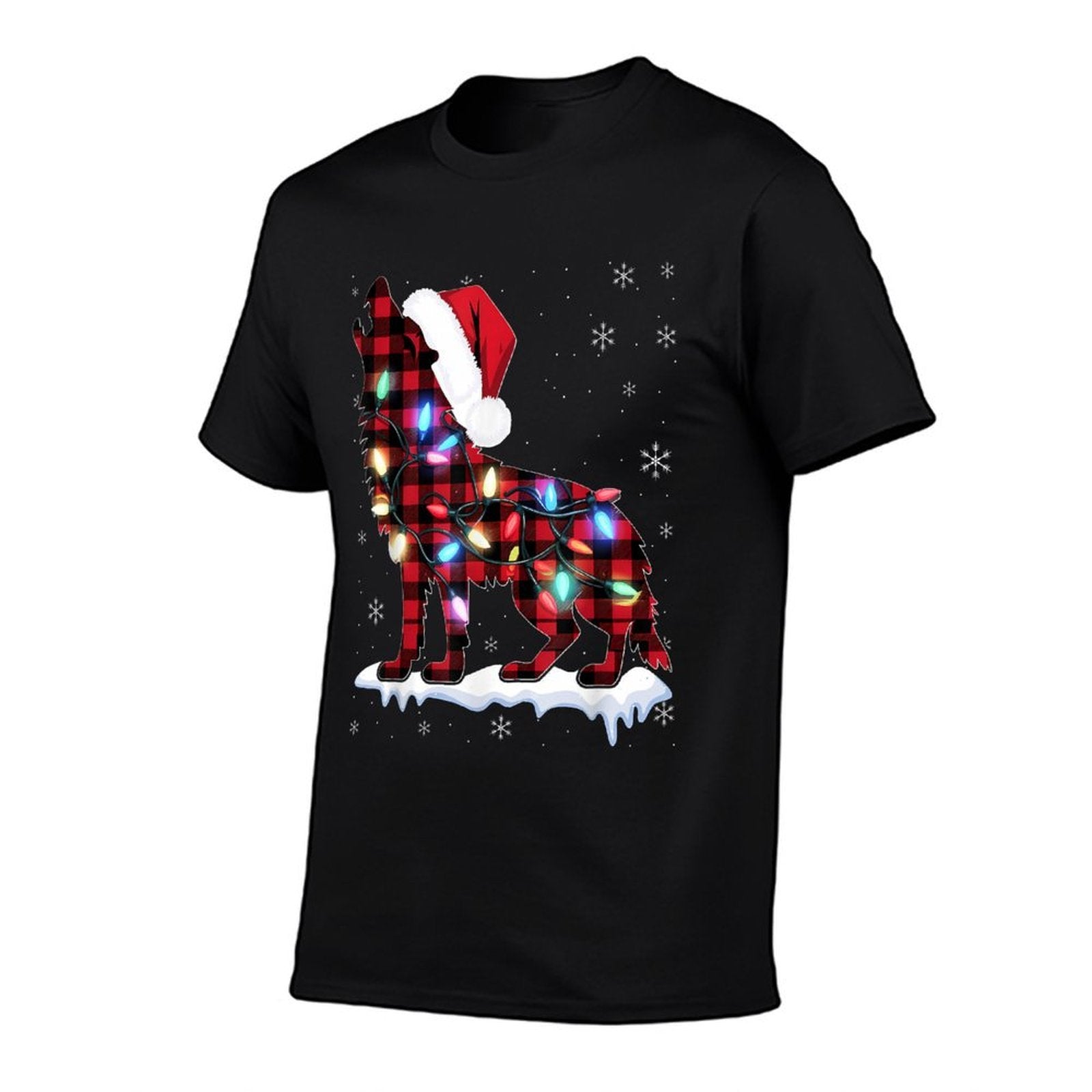 Wolf Pajama Family Matching Group Christmas  Graphic-printed T-Shirt