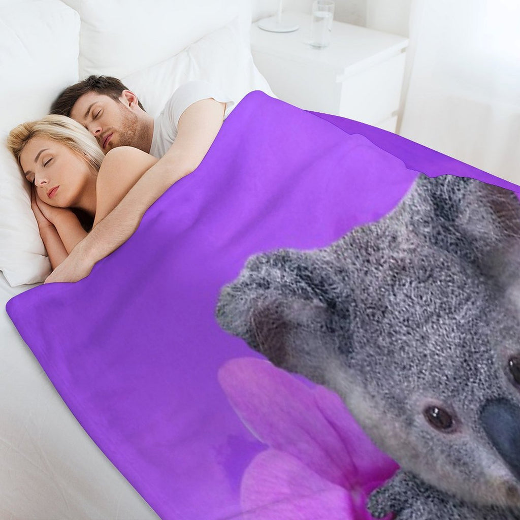 Koala And Orchids Gift-ready Throw Blanket