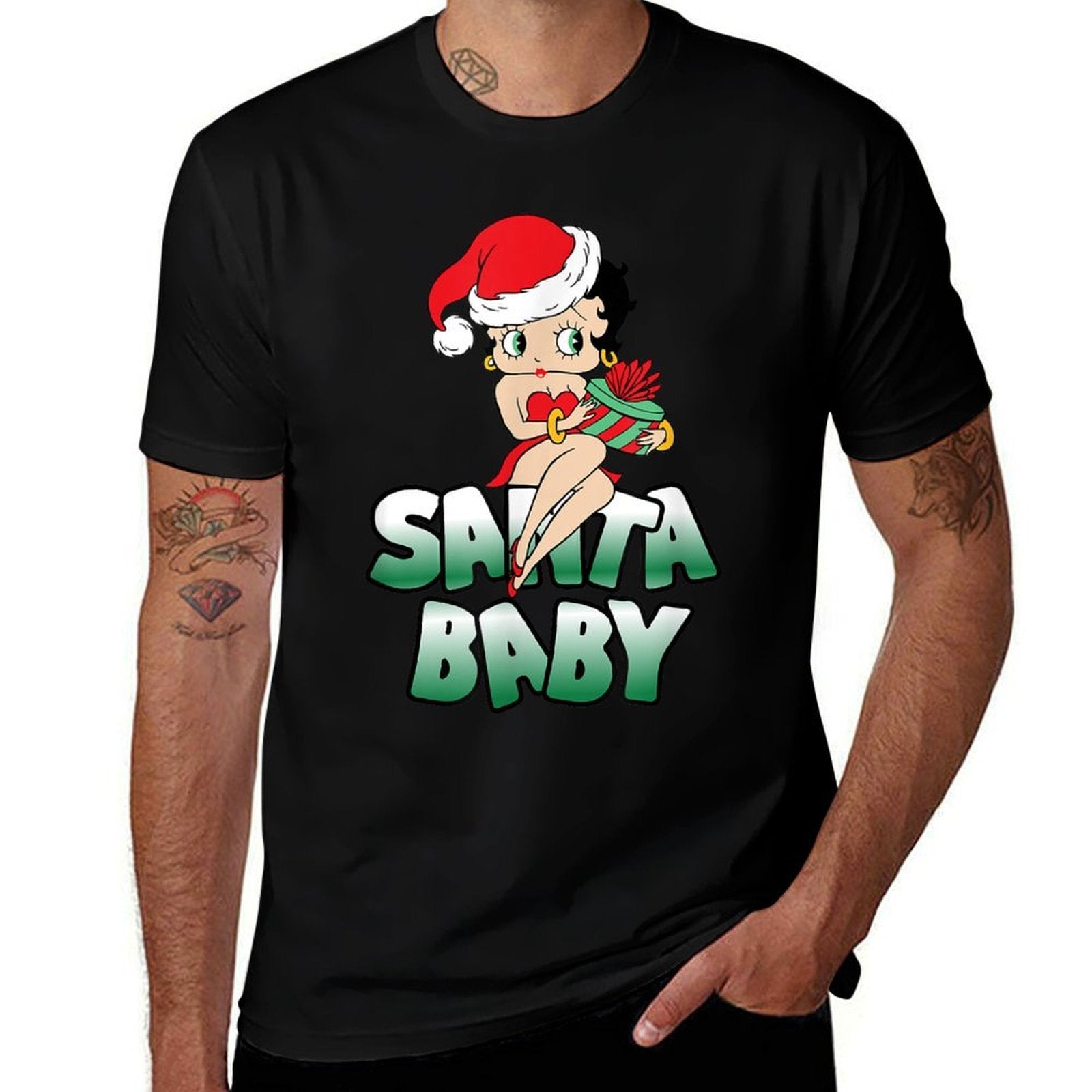 Betty Boop Christmas Classic Santa Baby  Quick-drying T-Shirt