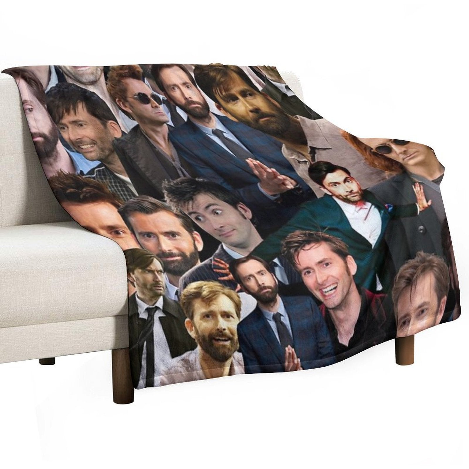 David Tennant Collage Travel-friendly Throw Blanket