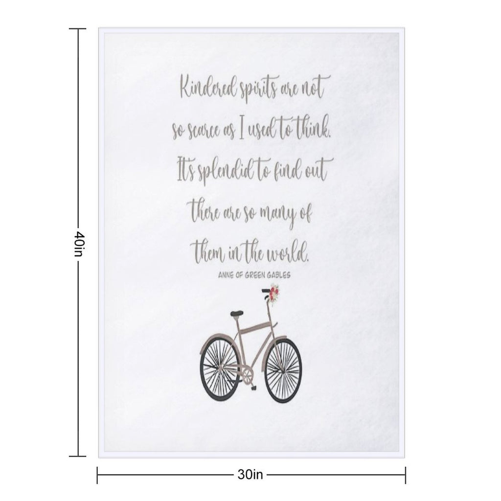 Kindred Spirits, Anne of Green Gables Quote Easy Care Throw Blanket