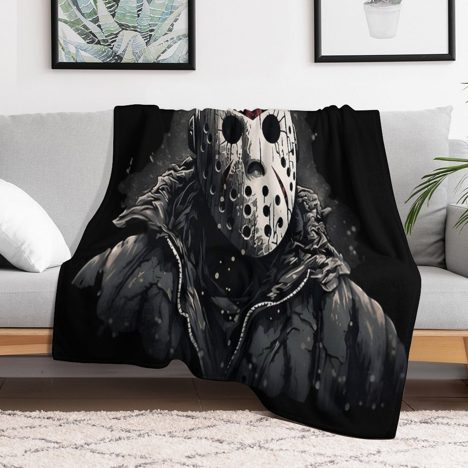 Jason Voorhees Inspired Comfort Throw Blanket