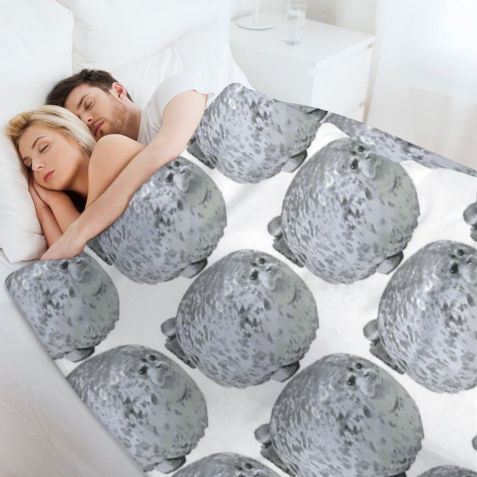 Cute Little Chonky Seal Multi-functional Throw Blanket