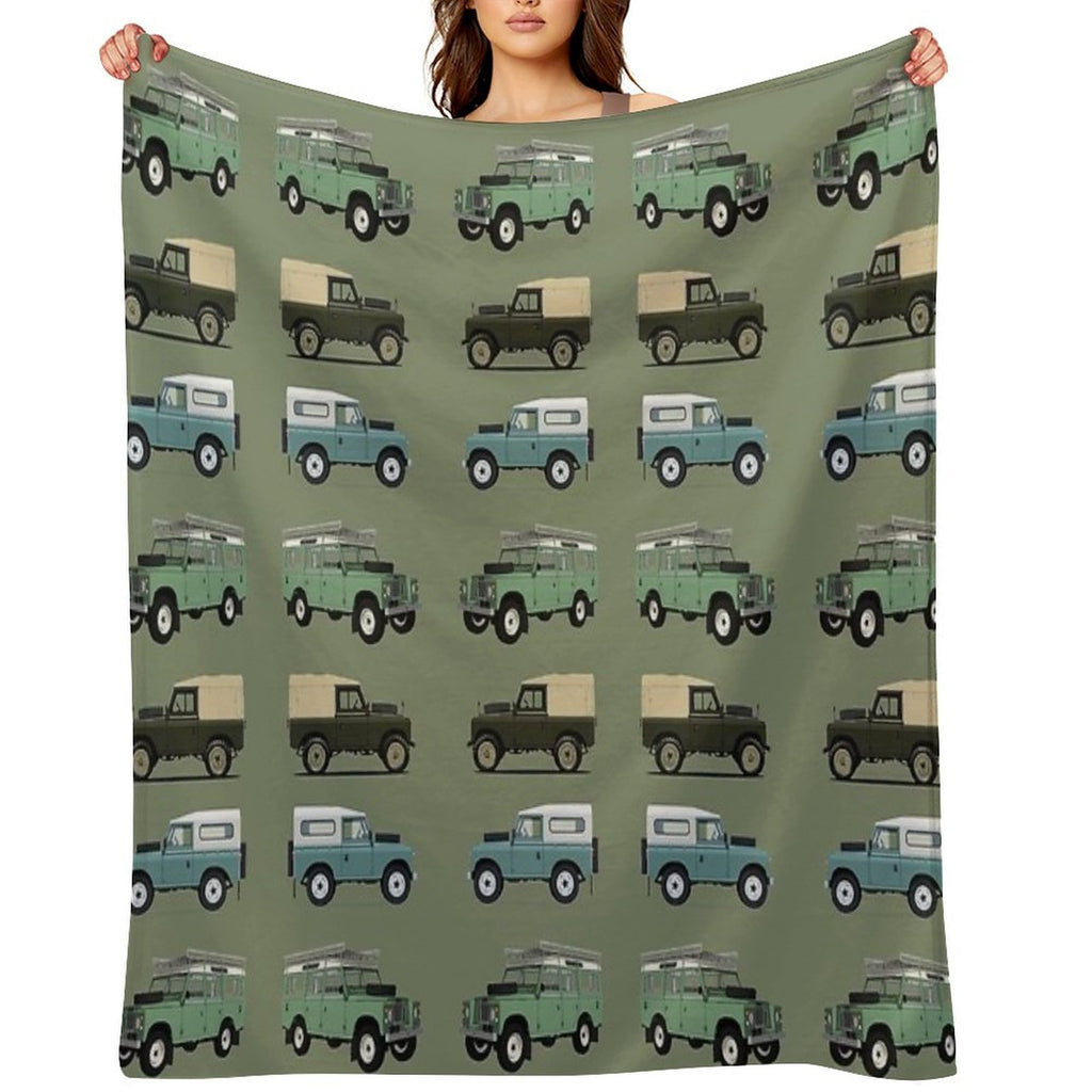 British Off Road 4x4 Vehicles Lightweight Throw Blanket