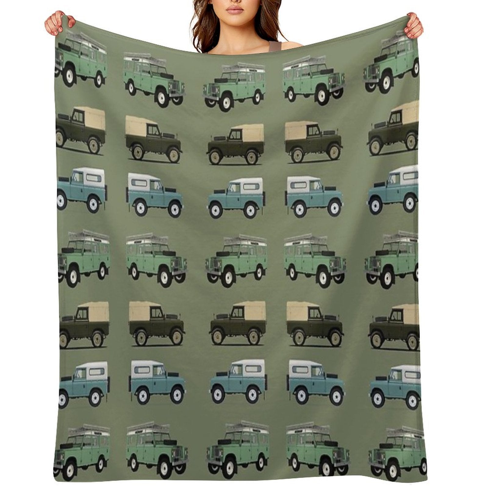 British Off Road 4x4 Vehicles Lightweight Throw Blanket