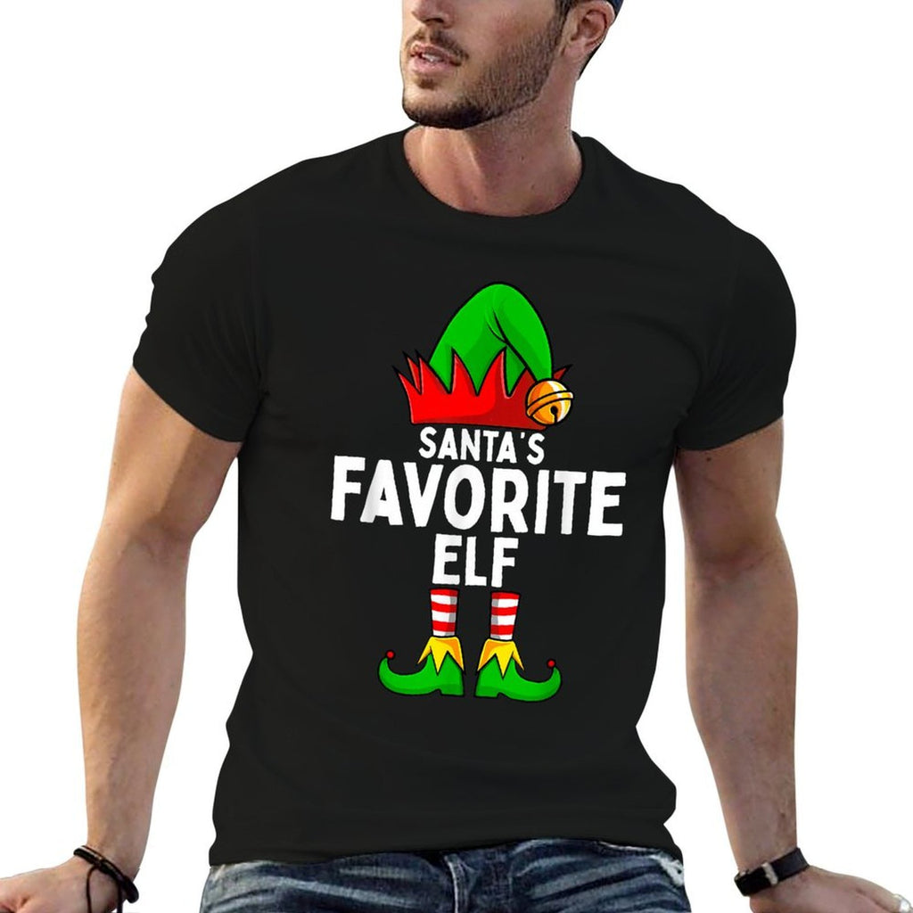 Santas Favorite Elf Matching Family Christmas  Durable T-Shirt