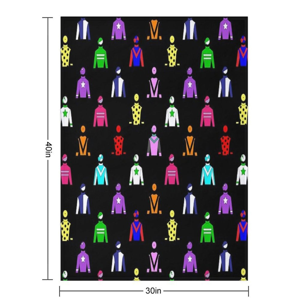 Horse Racing Jockey Silks Durable Throw Blanket