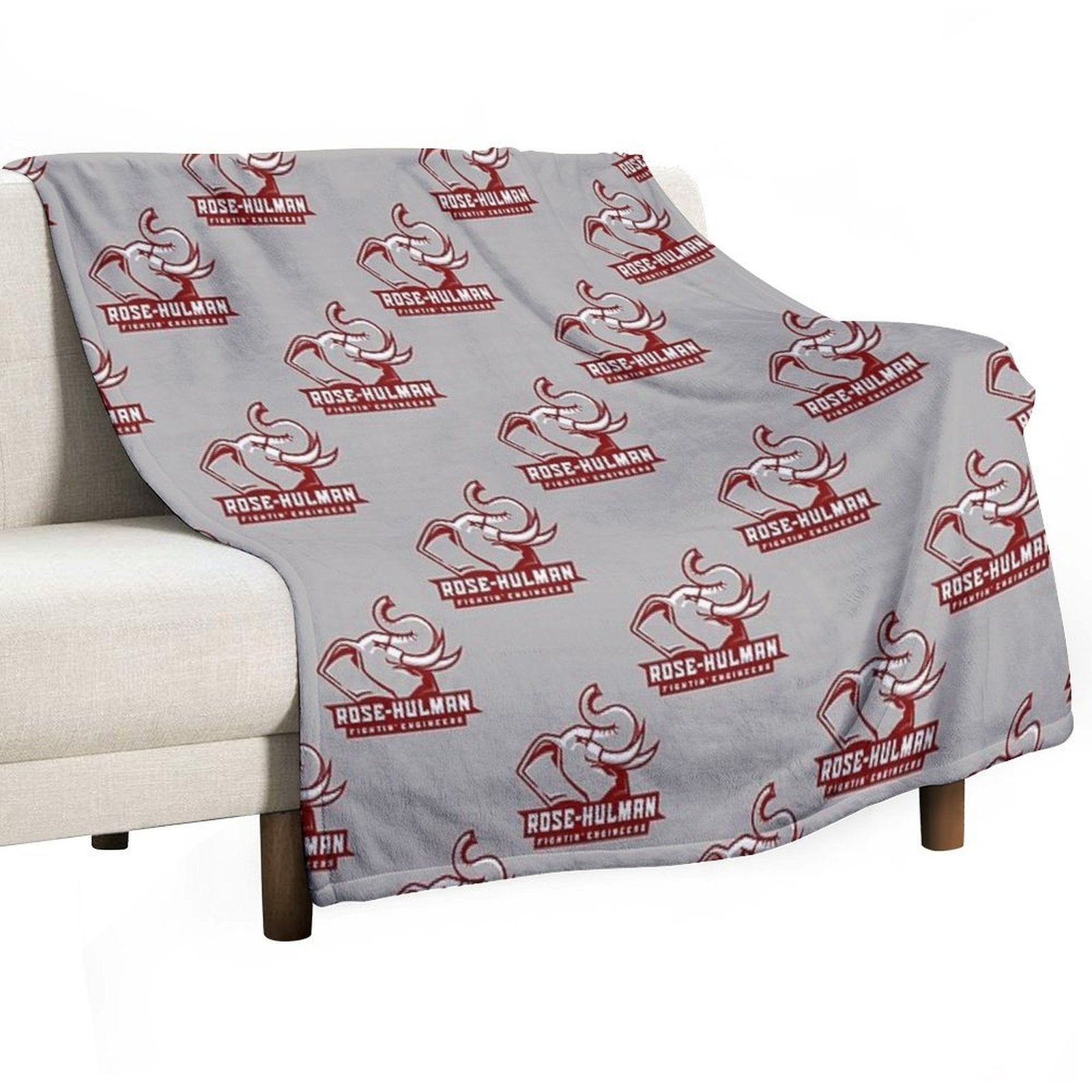 Engineers (Rose Hulman Fightin) Travel-friendly Throw Blanket