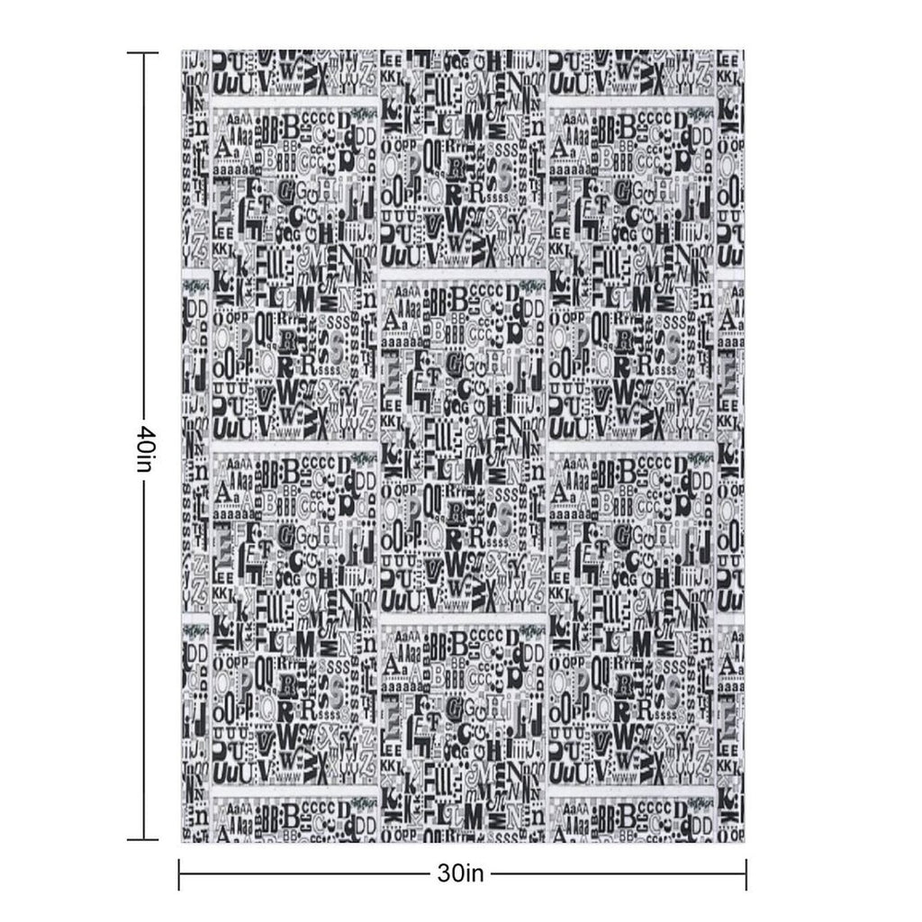 Alphabet Soup Compact Throw Blanket