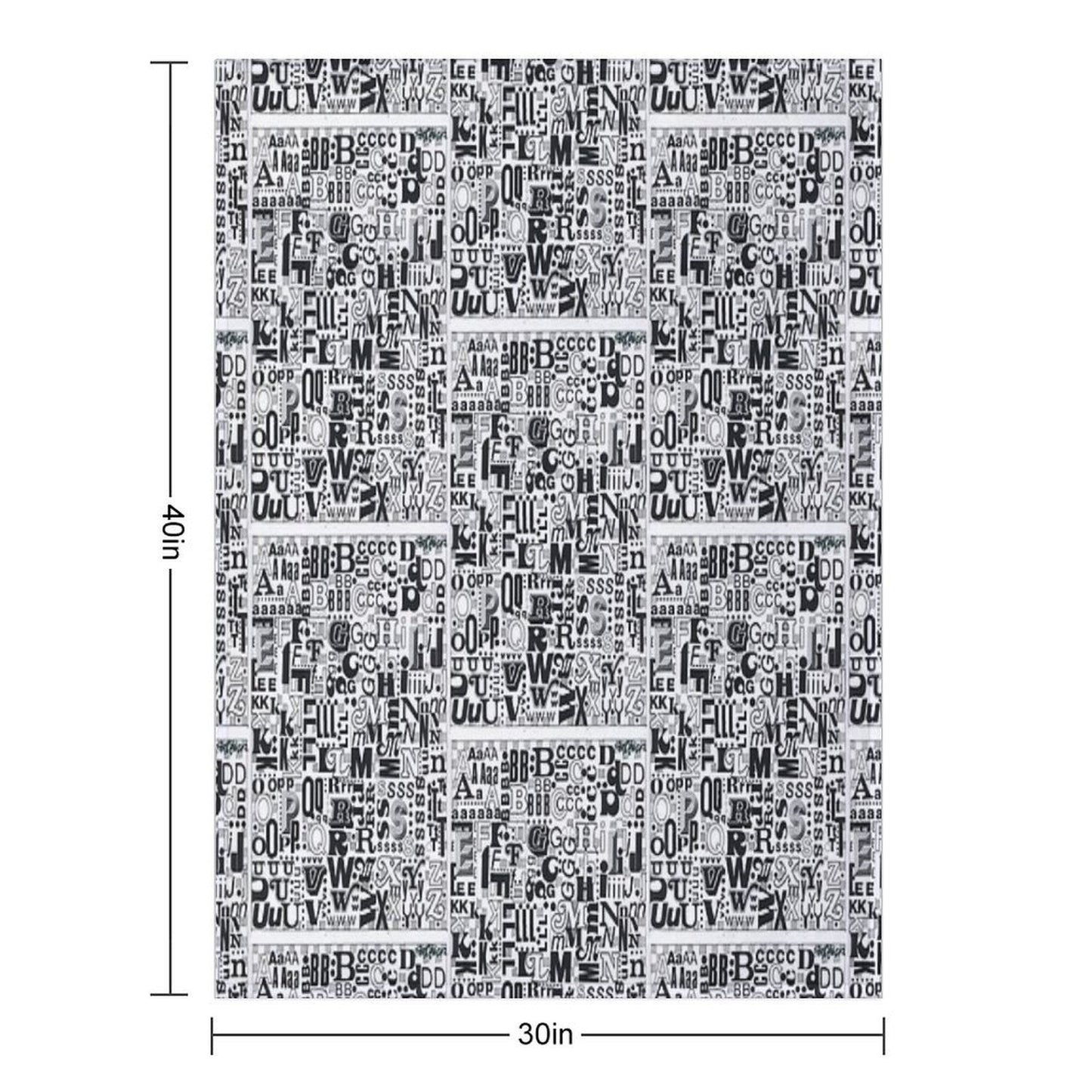Alphabet Soup Compact Throw Blanket