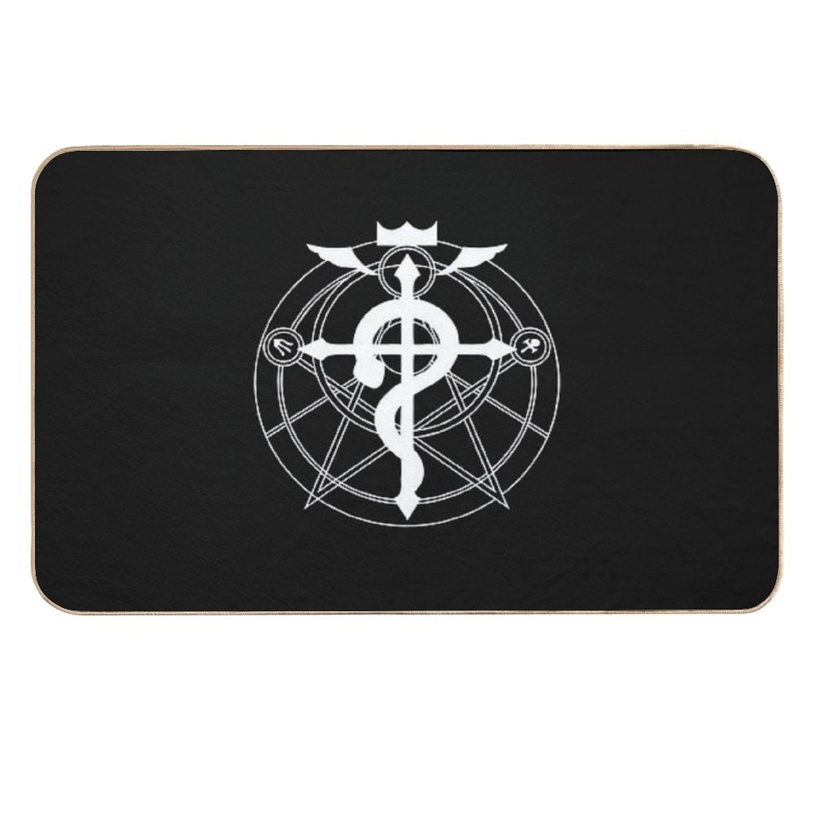 Full Metal Alchemist White  Dirt-Trapping Bath Mat