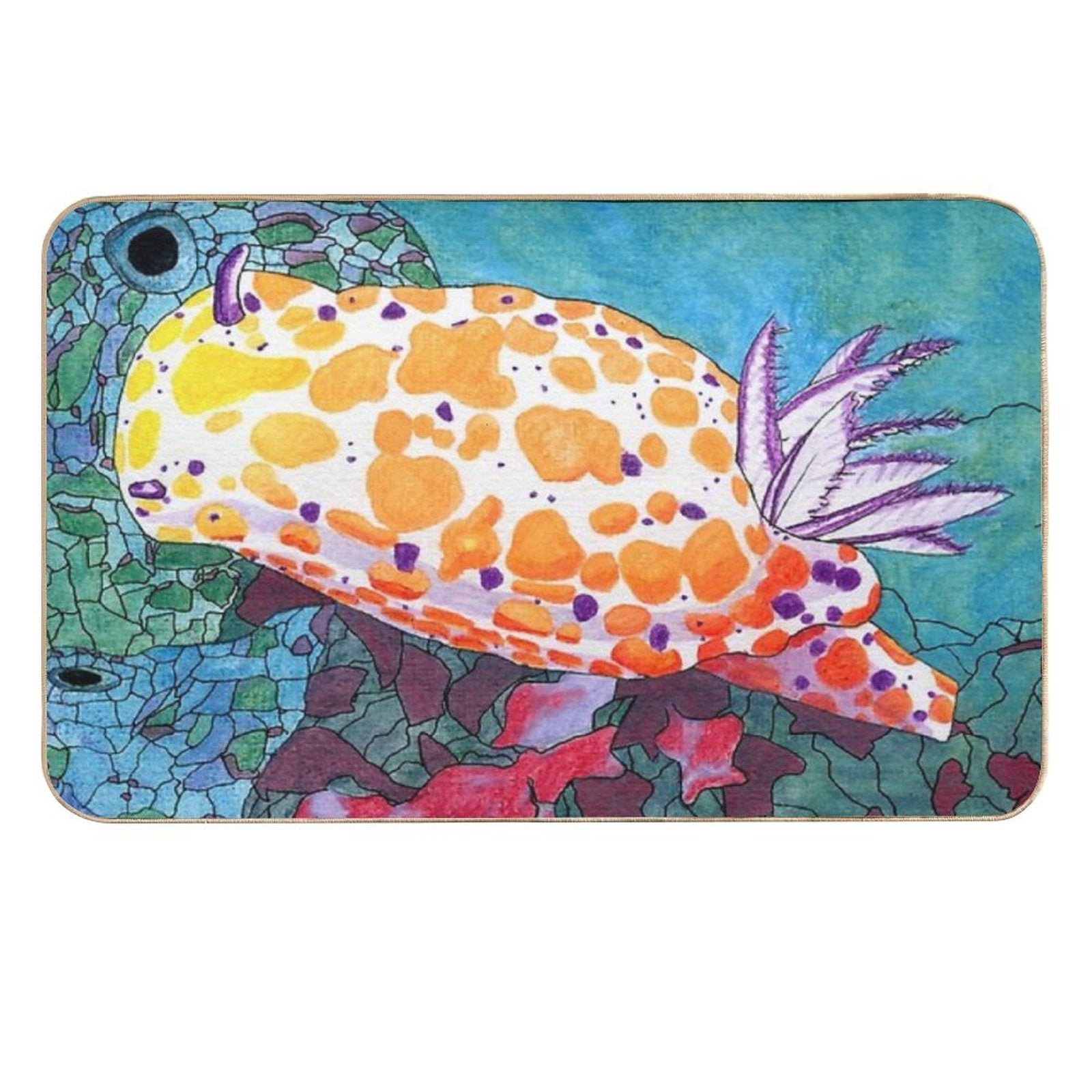 Rudie Nudibranch  Absorbent Bath Mat