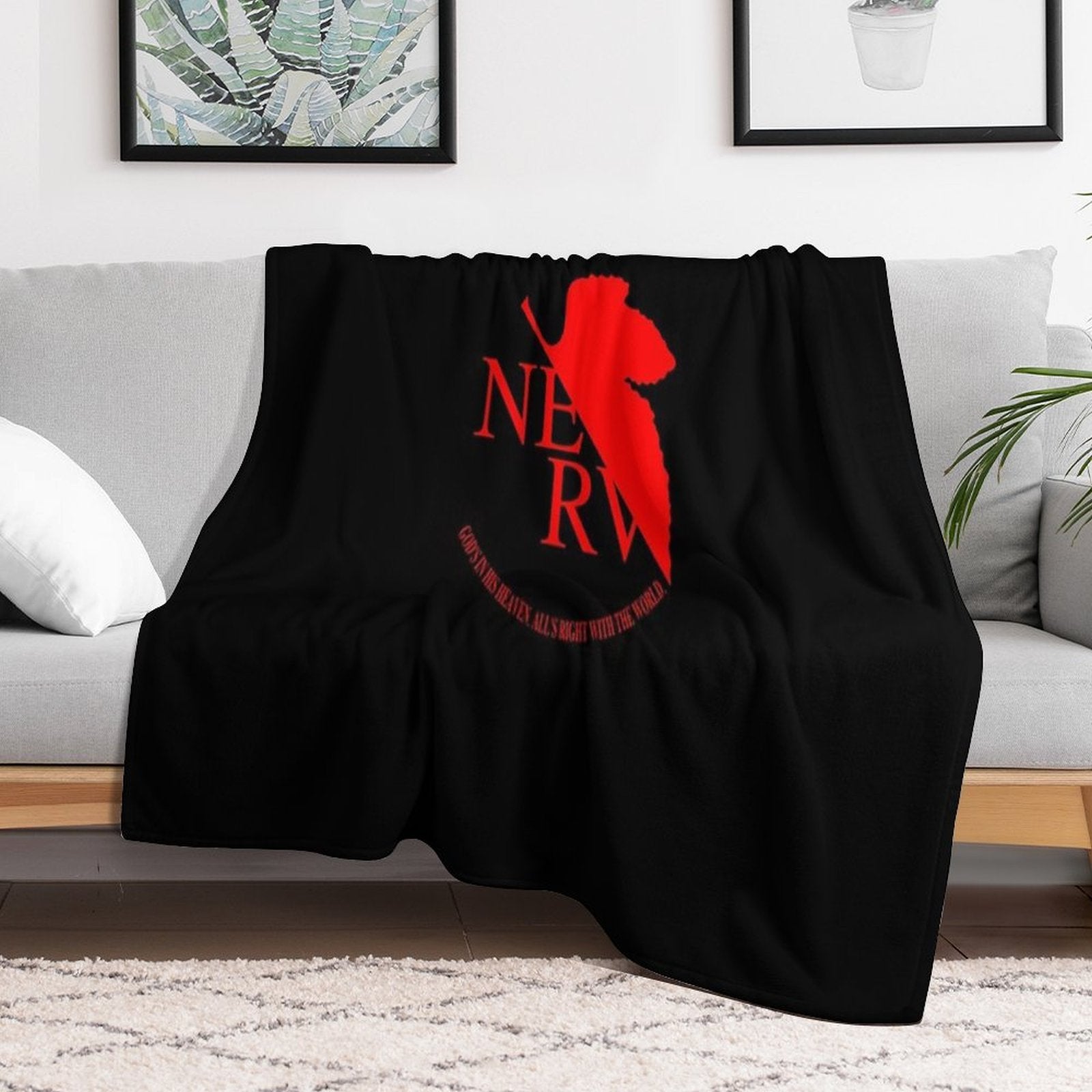 NERV Logo Durable Throw Blanket