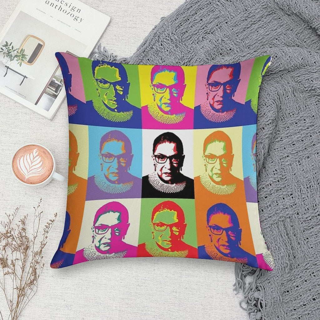 Ruth Bader Ginsburg Soft Washable Throw Pillow