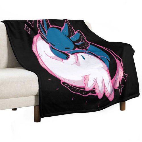 Axolotl Yin Yang Compact Throw Blanket