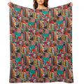 Quirky Mosaic Pattern Anti-pilling Throw Blanket