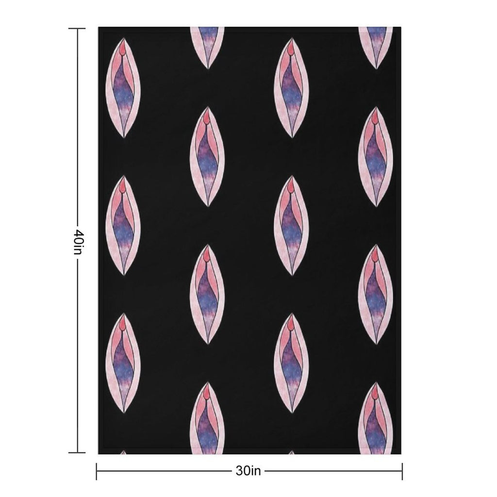 Galaxy Vulva Velvety-soft Throw Blanket