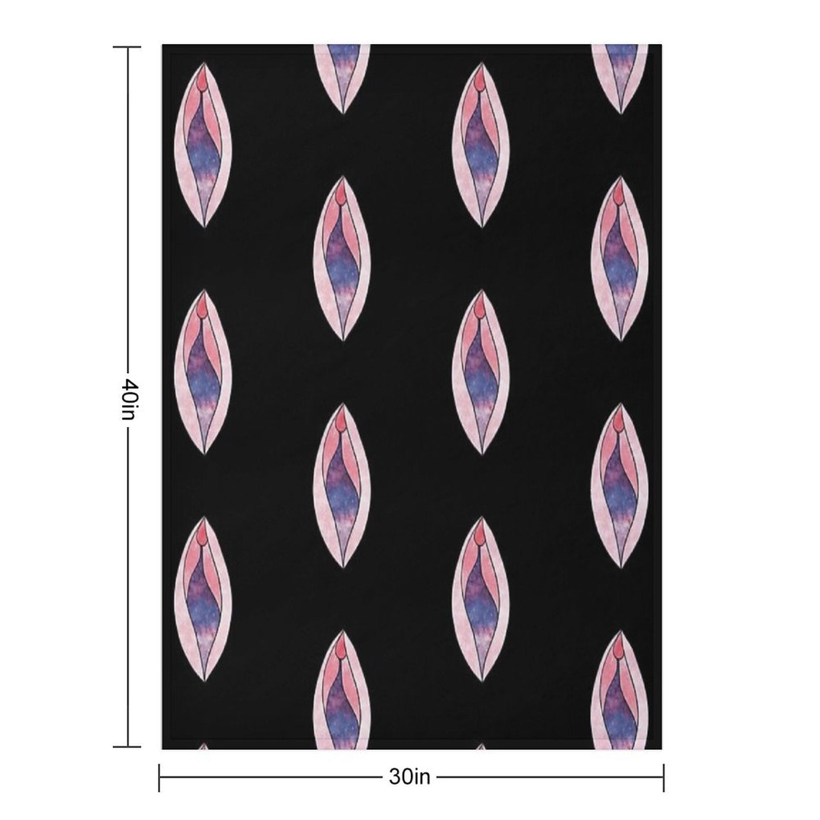 Galaxy Vulva Velvety-soft Throw Blanket