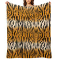 Tiger Fur Texture Pattern Comfort Throw Blanket