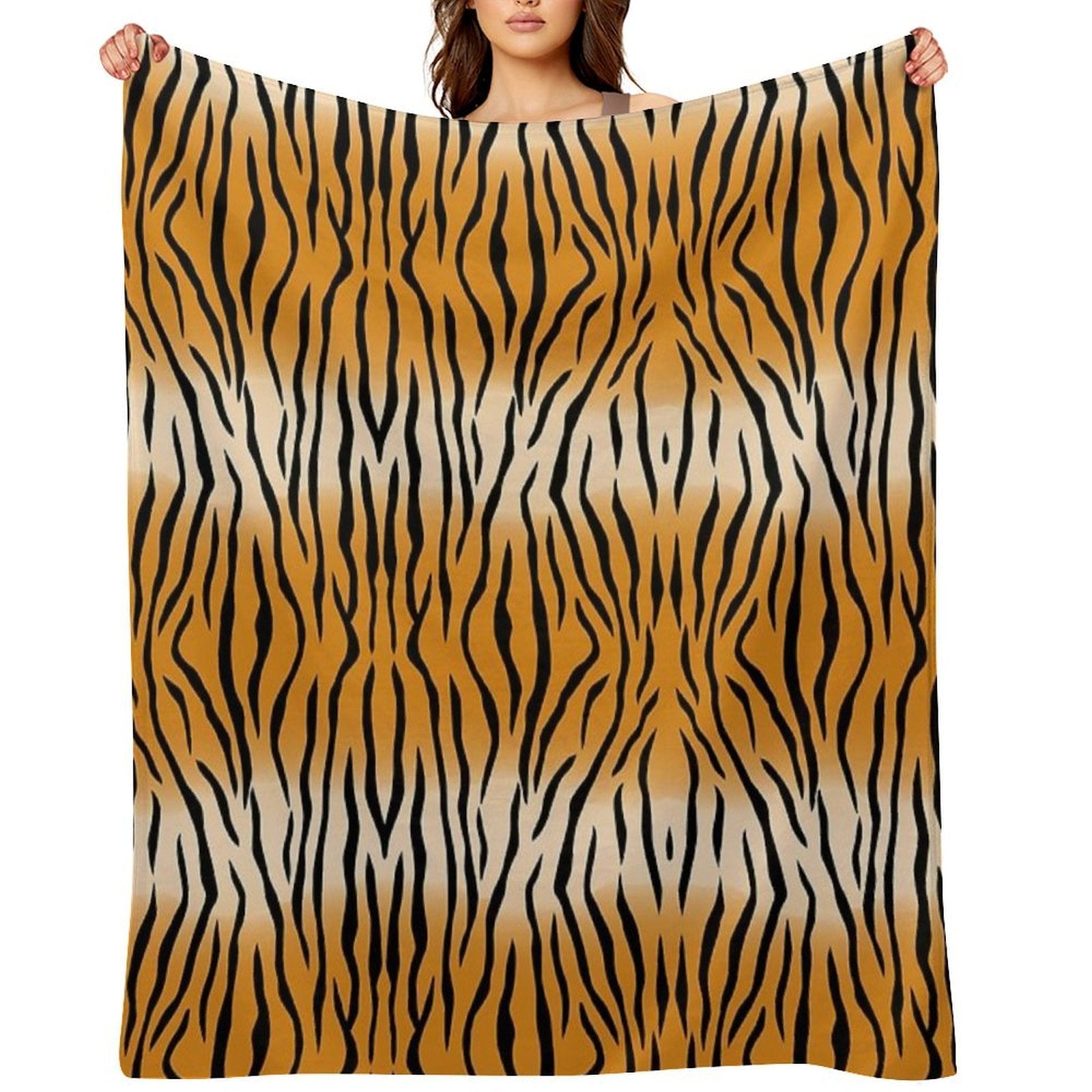 Tiger Fur Texture Pattern Comfort Throw Blanket