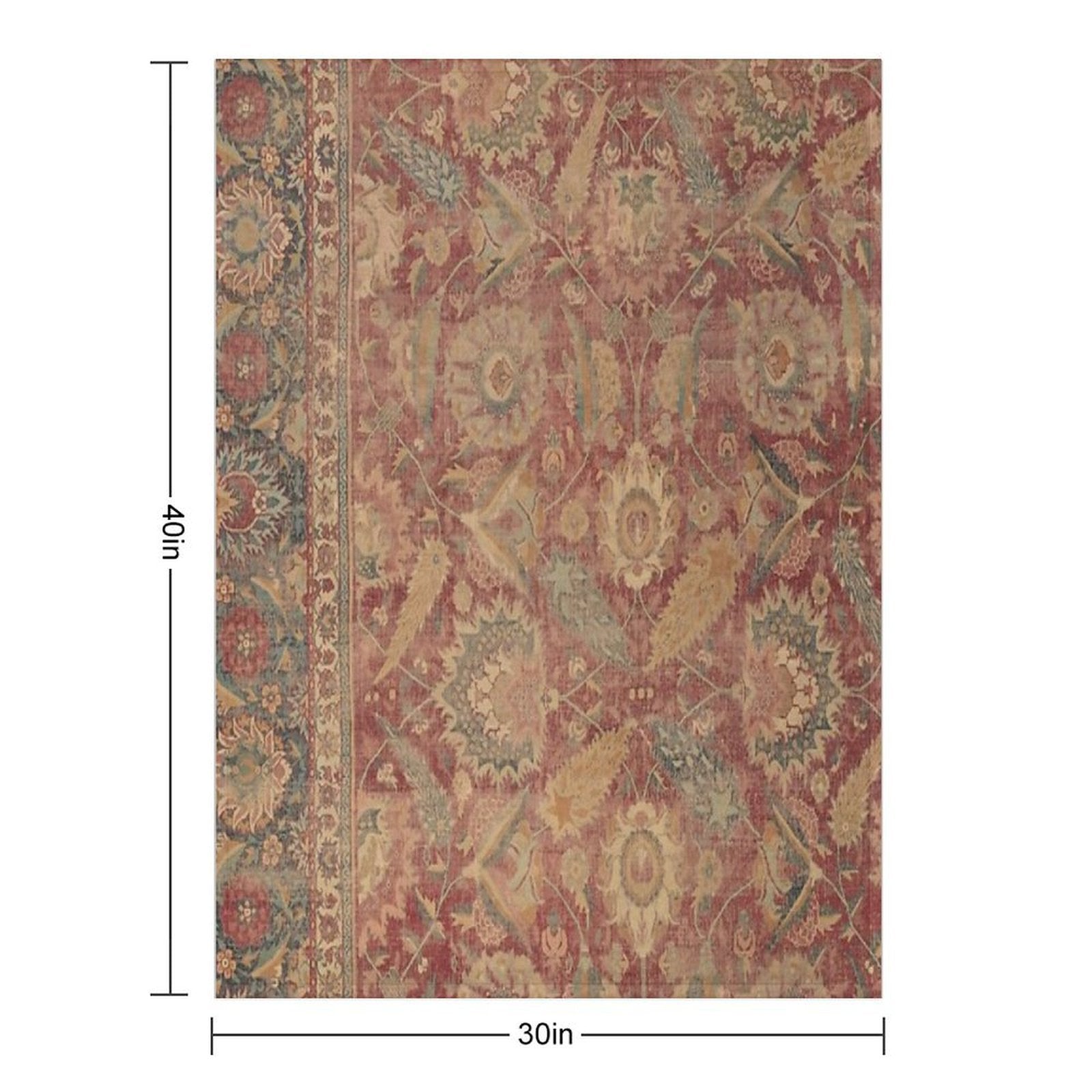 Antique Kilim Anti-pilling Throw Blanket