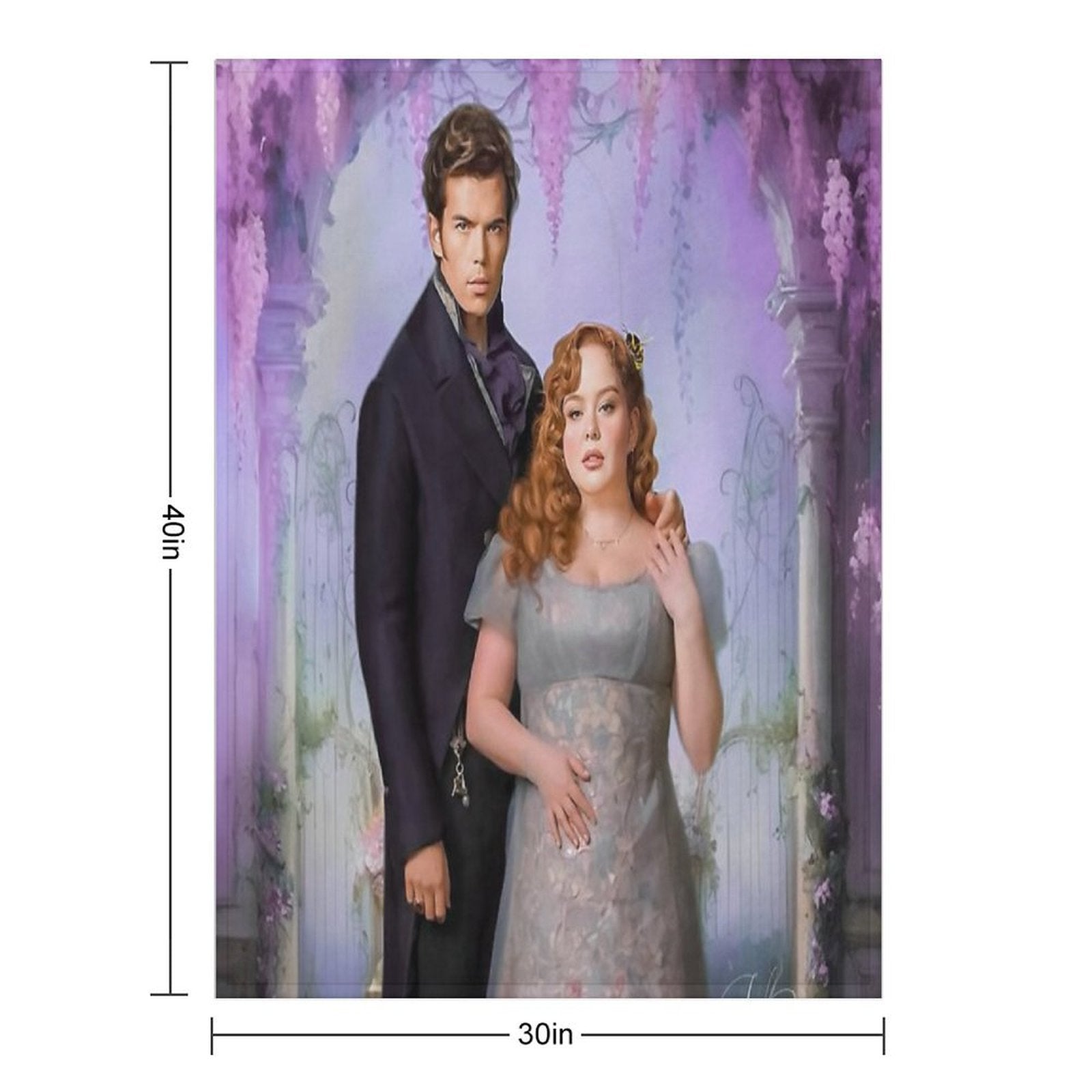Penelope And Colin Bridgerton Gift-ready Throw Blanket
