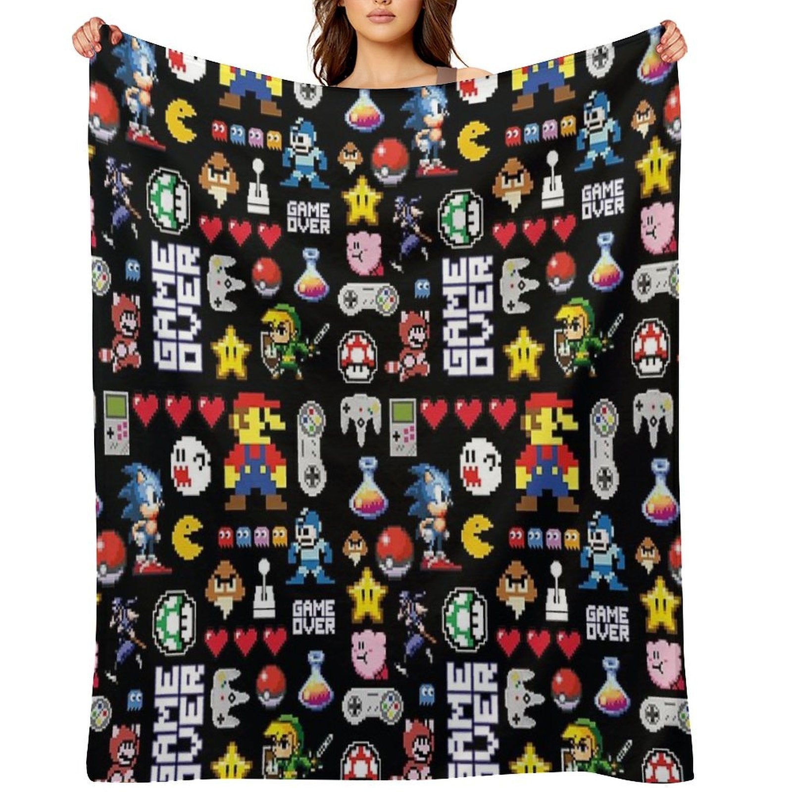 Copy of Bright Sally Dress Print Shrink-resistant Throw Blanket
