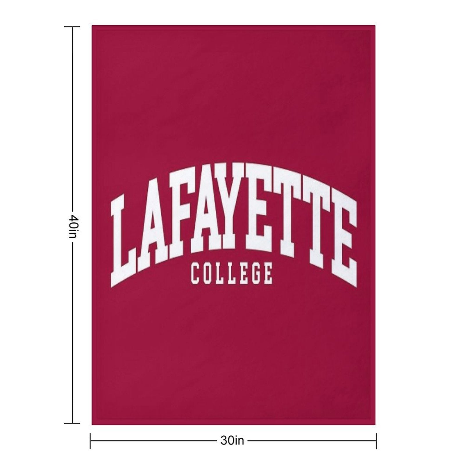 Lafayette - College Font Curved Machine-washable Throw Blanket