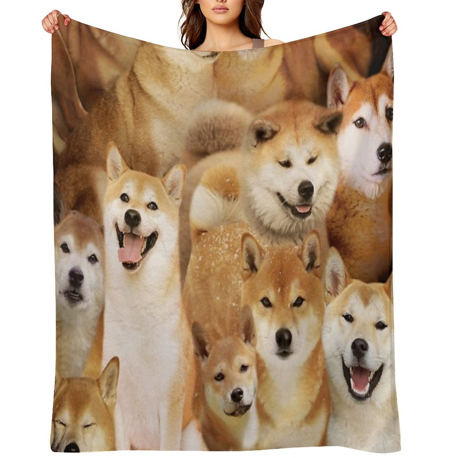 Shiba Inu Versatility Throw Blanket