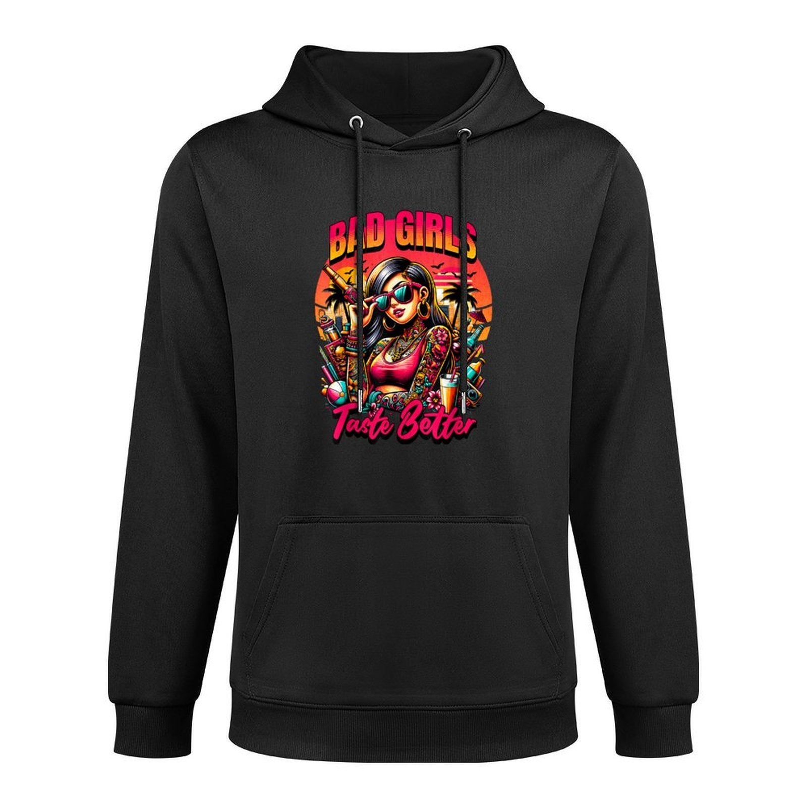 Bad Girls Taste Better Graphic Tattoo Medium-Weight Fabric Hoodie