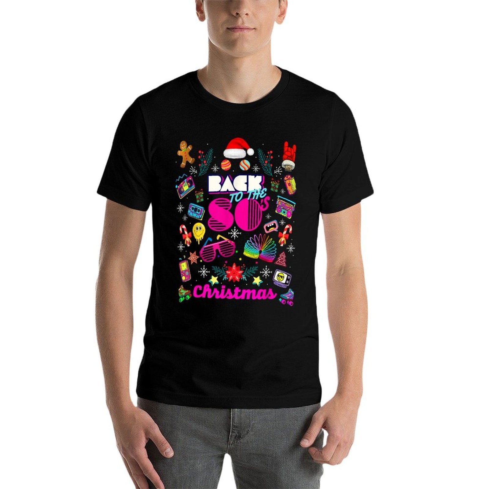Funny Back to 80s Christmas Nostalgia Quotes Graphic Design  Eco-friendly Material T-Shirt