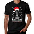 Eiffel Tower Santa Hat - Funny Vintage Paris Ugly Christmas  Soft T-Shirt