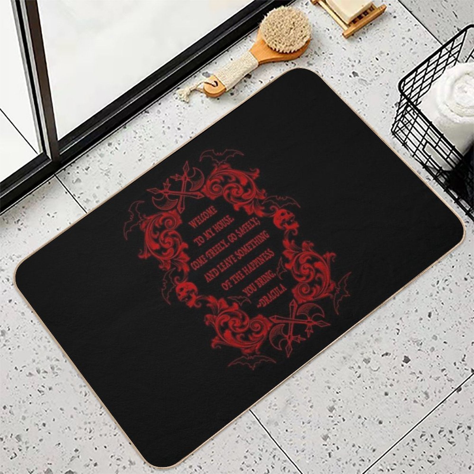Dracula Quote  Pet-Safe Bath Mat