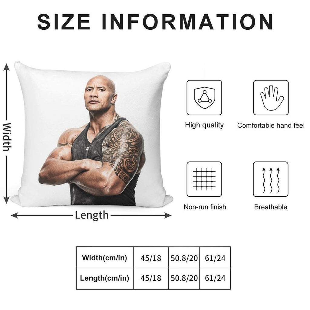 Dwayne Johnson Soft High-Density Material Throw Pillow