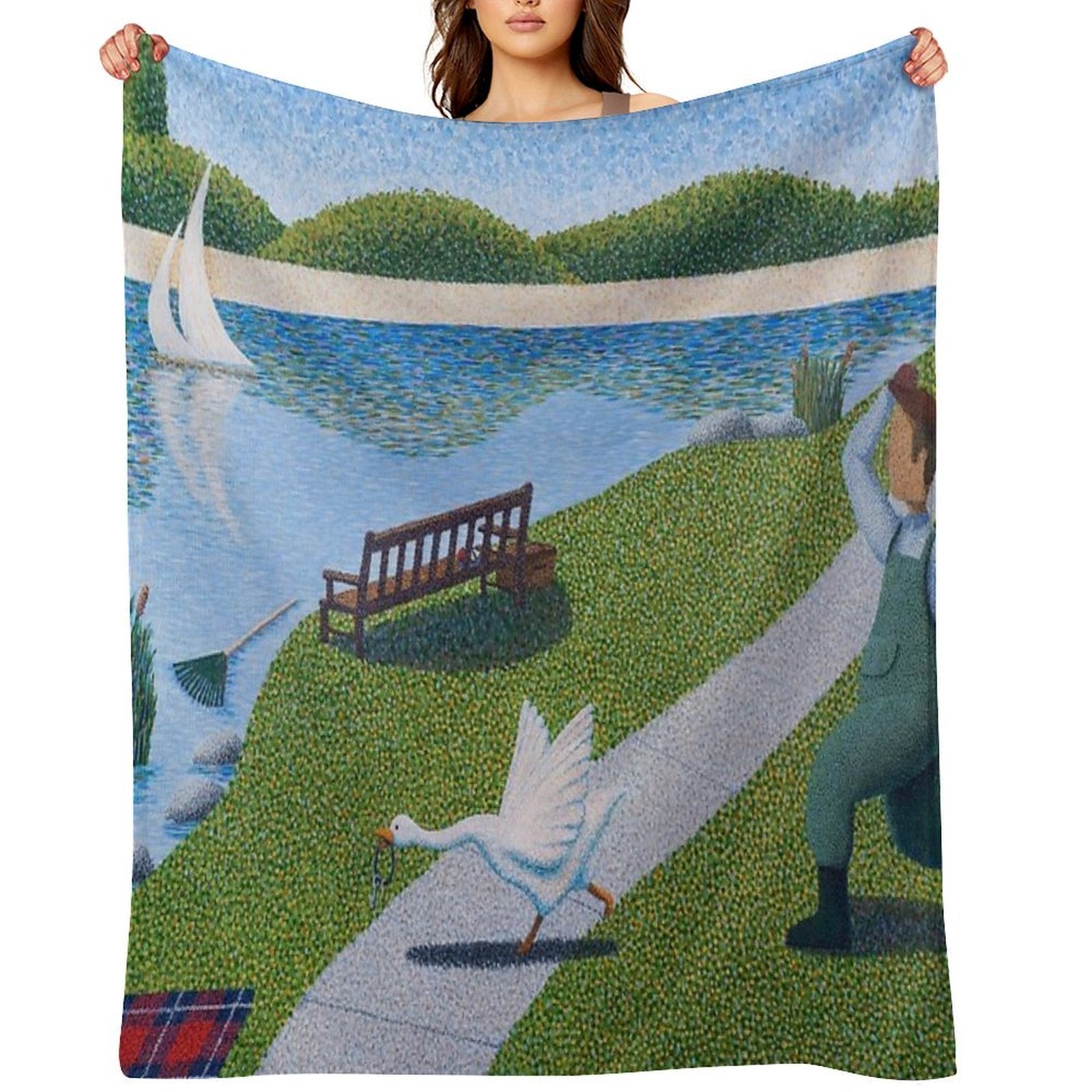 Une Oie Compact Throw Blanket