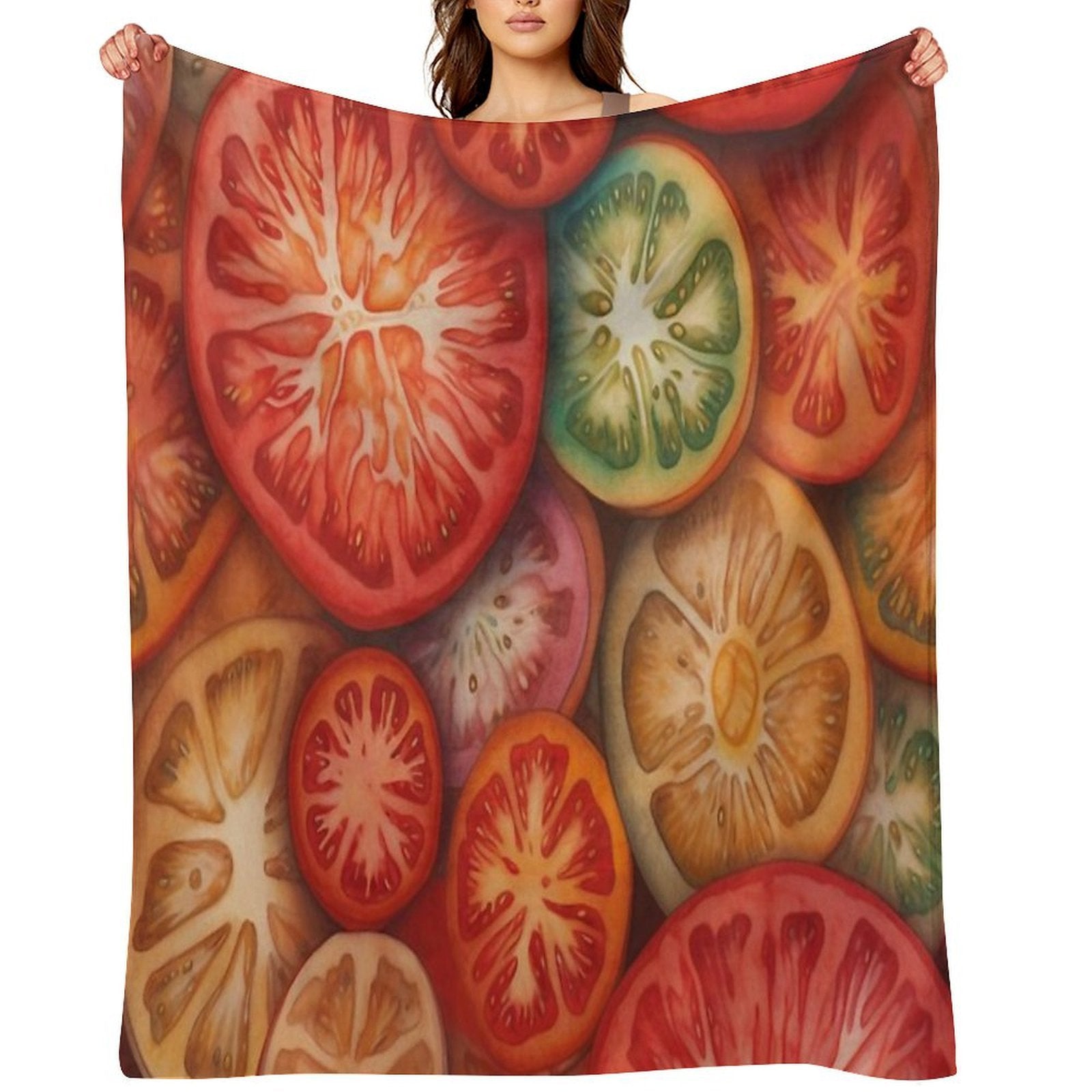 Tomato Quick-dry Throw Blanket