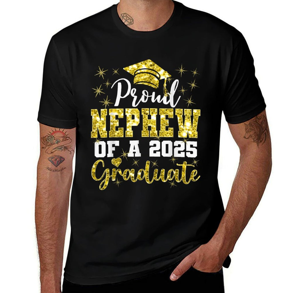 Super Proud Nephew of 2025 Graduate Senior Graduation Family  Stretchy T-Shirt